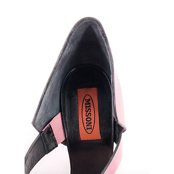 MISSONI Iridescent Pink Faceted D'Orsay Heels New Floor Model Sz 39 8.5 NWT - Picture 8 of 11